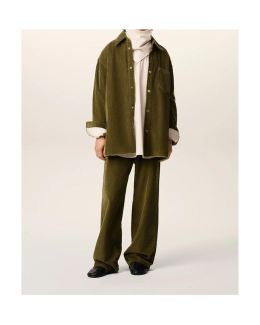 AMI Green Cotton Overshirt for men