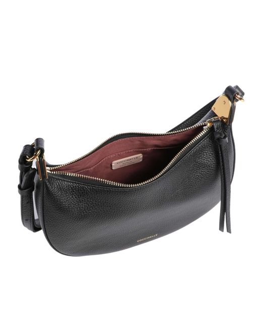 Coccinelle Black Fujiko Zip-Up Shoulder Bag