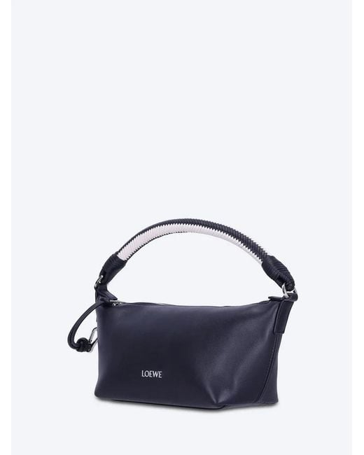 Loewe Blue Logo Zipper Tote Bag