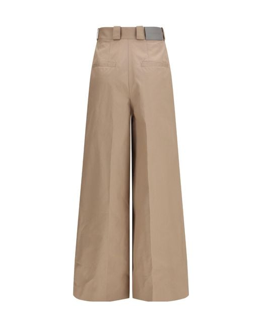 Balenciaga Natural High-Waist Wide-Leg Pants