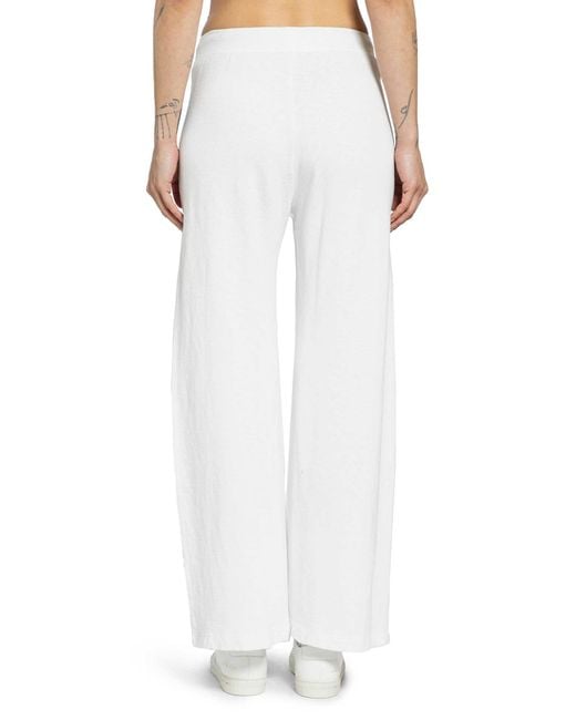 James Perse White Wide-Leg Trousers