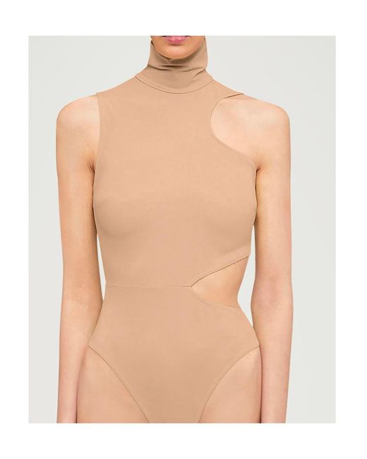 Wolford White Warm Up Cut-Out Bodysuit