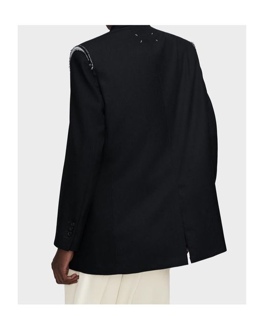 Maison Margiela Black Single-Breasted Tailored Blazer for men