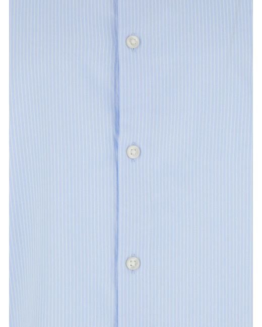 Calvin Klein Blue Slim Striped Shirt for men