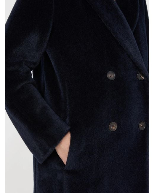 Max Mara Black 'S Roseto Double Breasted Coat