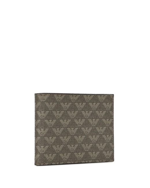 Emporio Armani Gray Printed Purse