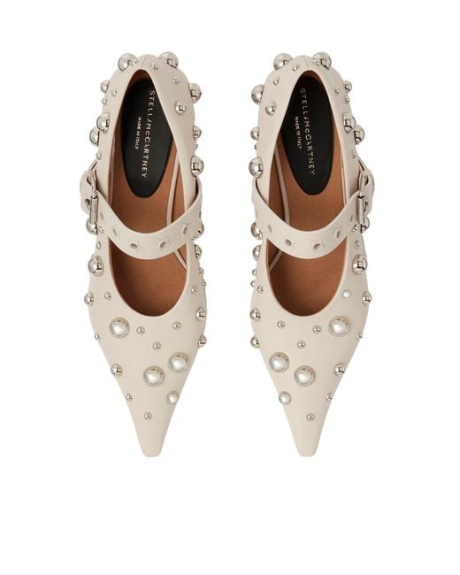 Stella McCartney Natural Elsa Stud-Embellished Pumps