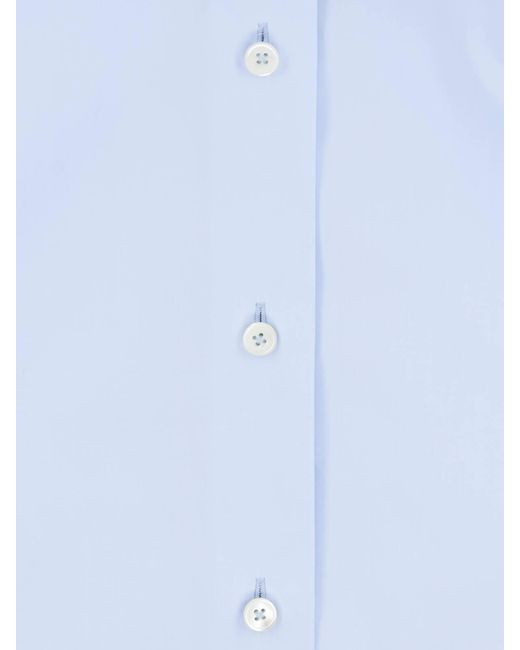 Jil Sander Blue Lightweight Poplin Shirt
