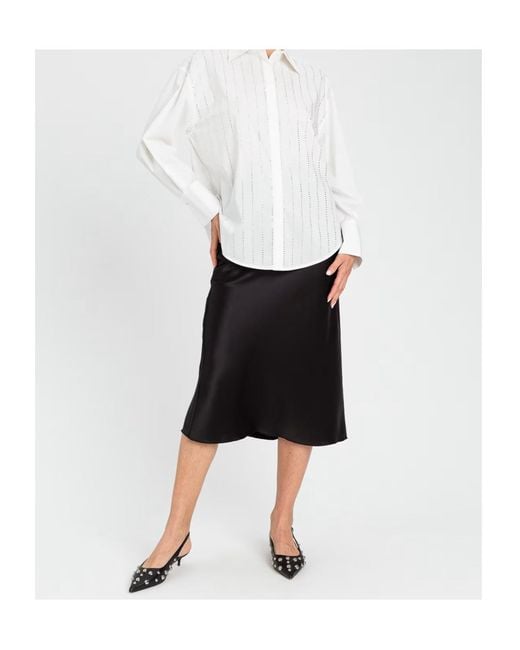 Twinset White Button-Down Long-Sleeved Shirt