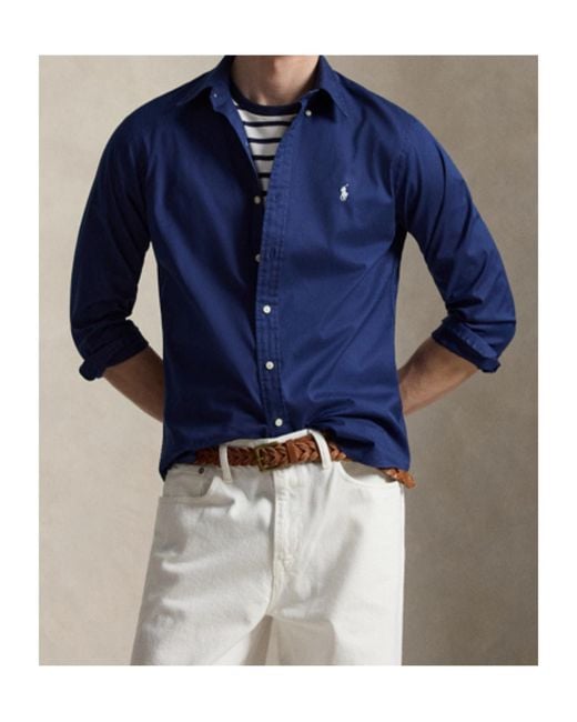 Polo Ralph Lauren Blue Button-Down Sport Shirt for men