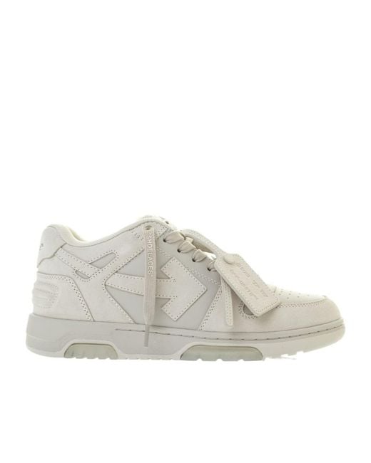 Off-White c/o Virgil Abloh Gray Out Of Office Lace-Up Sneakers for men