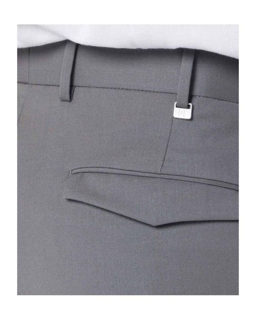 Pt Pantaloni Gray Pt Torino Classic Fit Trousers for men
