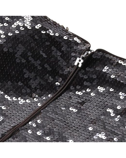 ROTATE BIRGER CHRISTENSEN Black Sequined Mini Dress