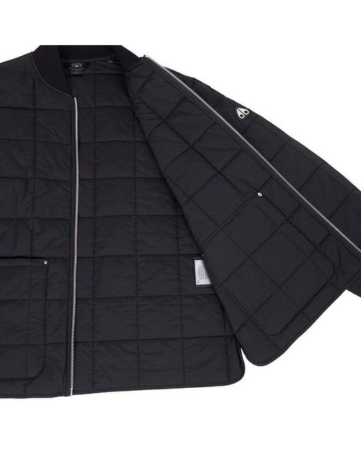 Moose Knuckles Blue Long-Sleeved Cotton-Padded Jacket for men