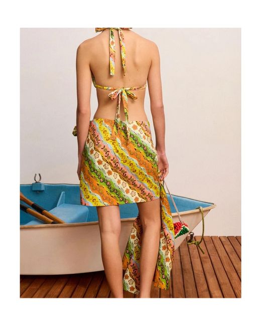 ALÉMAIS Yellow Patterned Skirt