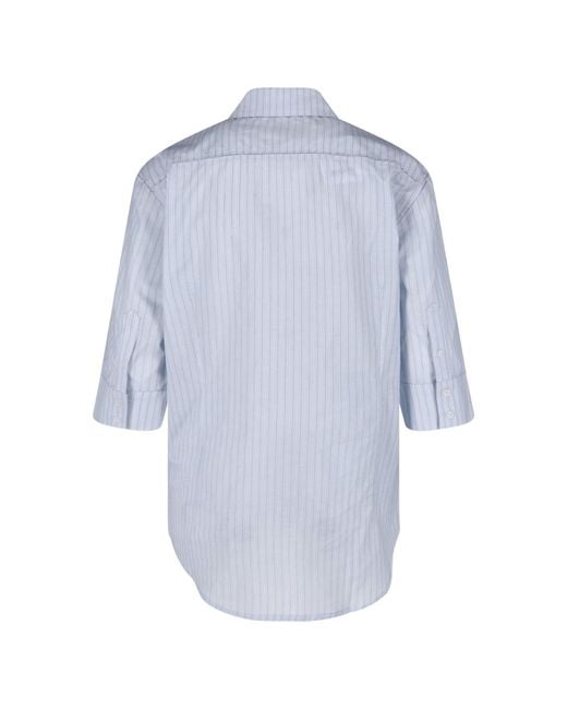 Paloma Wool Blue Striped Oversized Shirt
