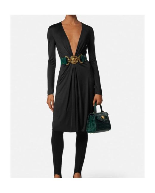 Versace Black Midi Dresses