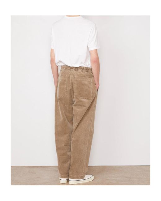 Officine Generale White Loose-Fitting Trousers for men