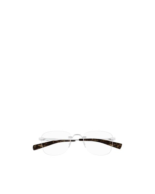 Saint Laurent White Eyewear Round-Frame Glasses for men