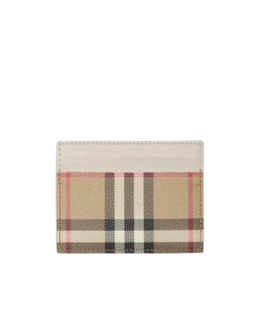 Burberry Natural Check Card Case