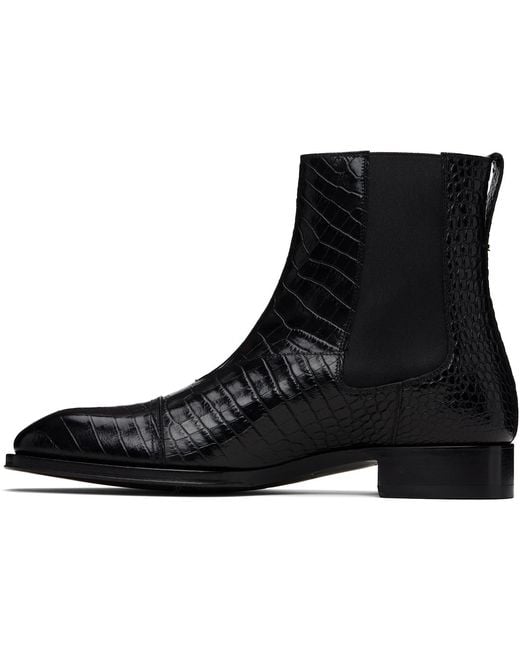 Tom Ford Black Elkan Chelsea Boots for men