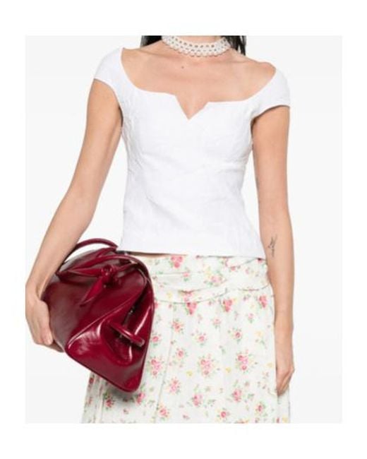 ShuShu/Tong White V-Neck Top