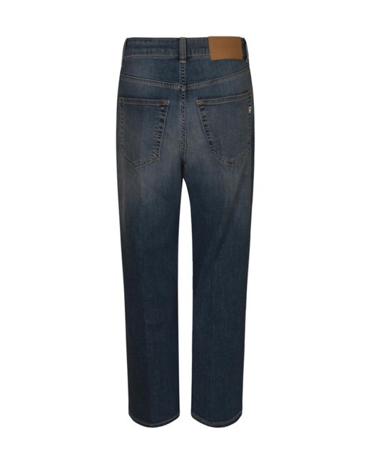 Dondup Blue Straight-Leg Jeans