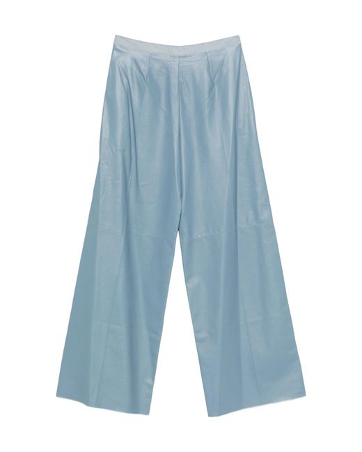 Forte_forte Blue High-Waisted Casual Pants