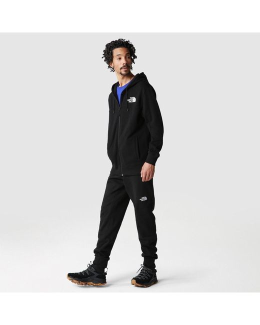 The North Face Black Logo-Print Zip-Up Hoodie for men