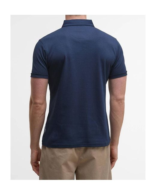 Barbour Blue Corpatch Tailored Short-Sleeved Polo Shirt for men
