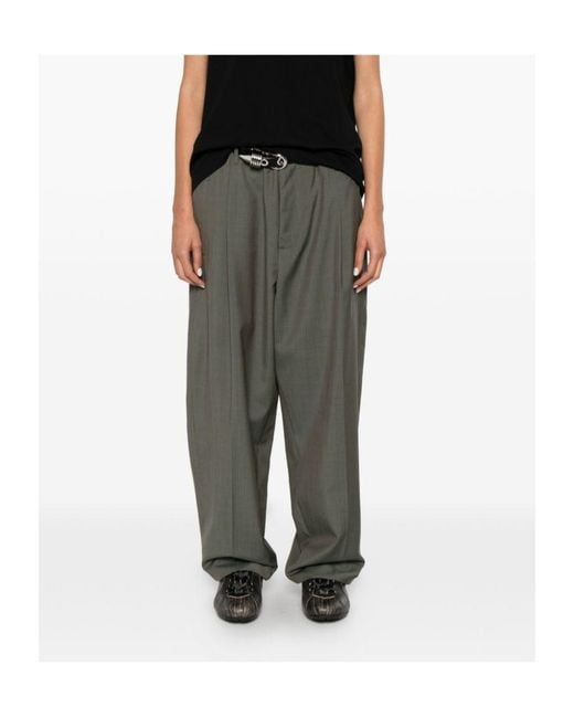 Magliano Gray Drawstring-Fastening Trousers for men