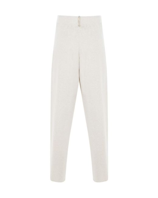 Fabiana Filippi Gray Ribbed Knit Trousers