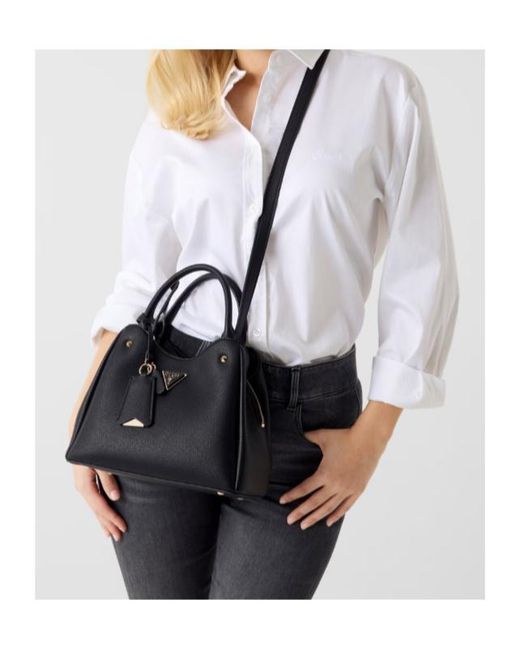 Guess Black Meridian Logo Handbag