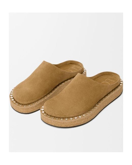 Loewe Brown Rivet Mule for men