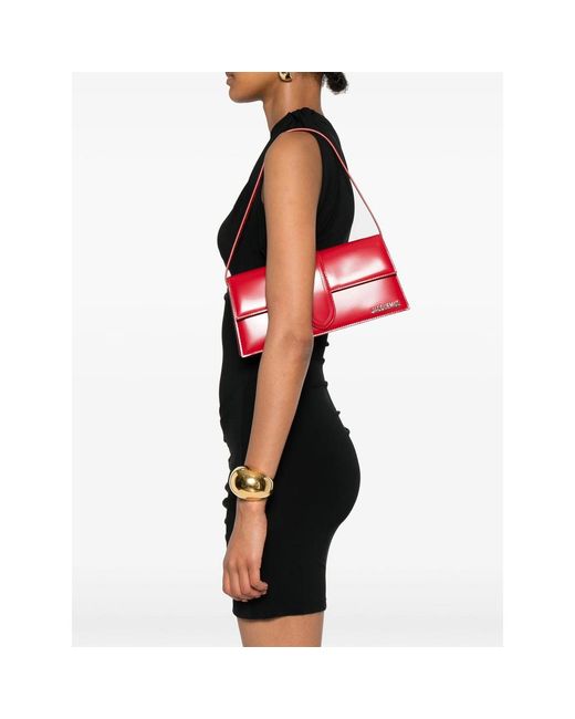 Jacquemus Red Le Bambino Long Leather Shoulder Bag