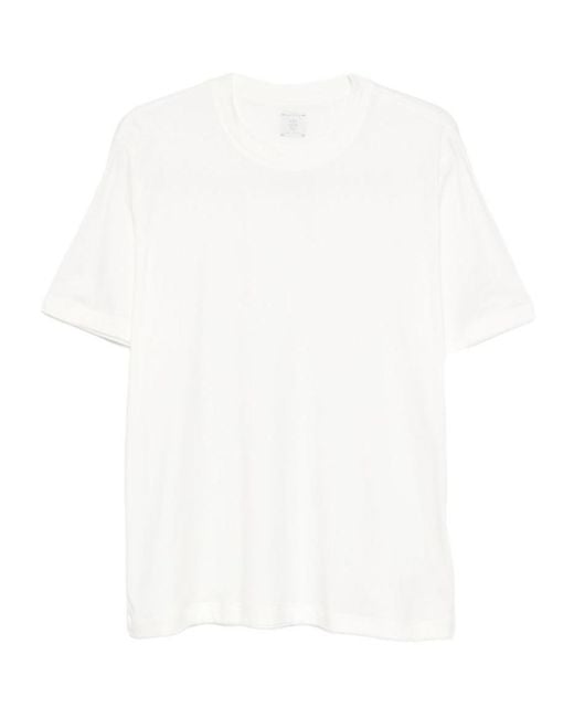 Eleventy White Crew-Neck Short-Sleeved T-Shirt for men