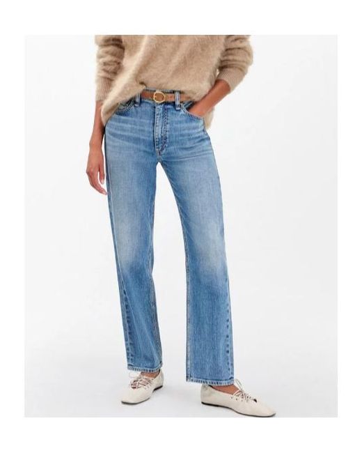 Rag & Bone Blue Harlow Ankle Straight Jeans