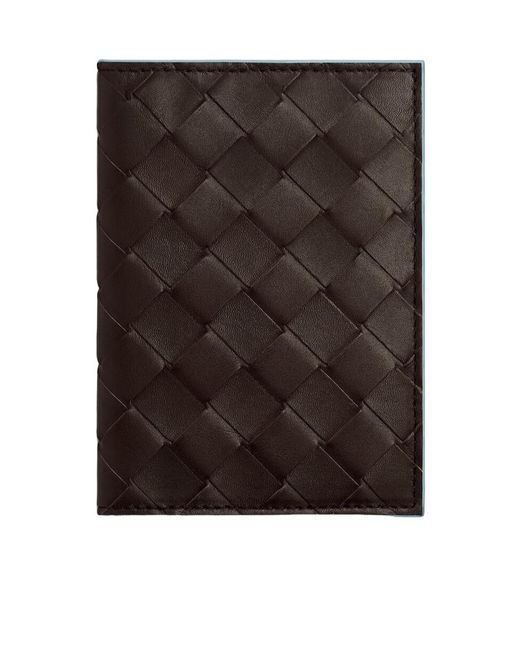 Bottega Veneta Brown Intrecciato Passport Case for men