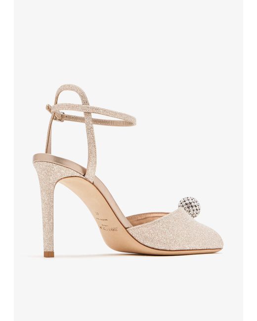 Jimmy Choo White Round-Toe High-Heeled Sandals