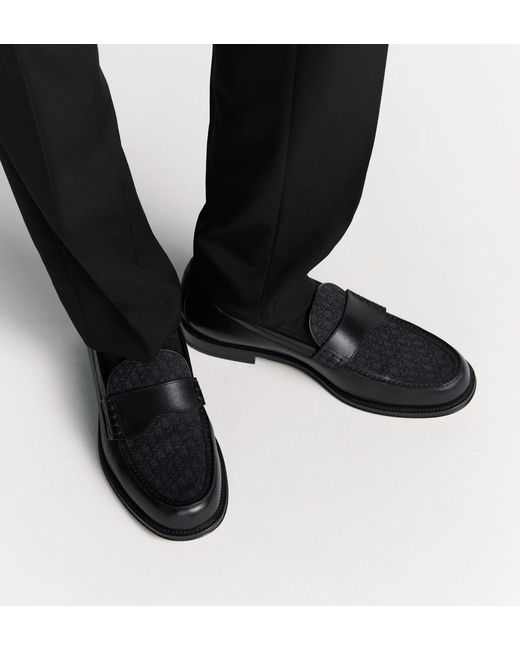Dior Black Homme Granville Slip-On Loafers for men