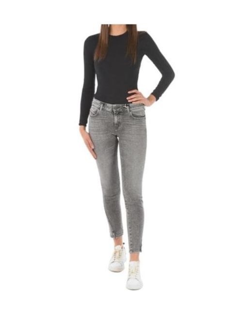 DIESEL Gray Mid-Rise Skinny Jeans
