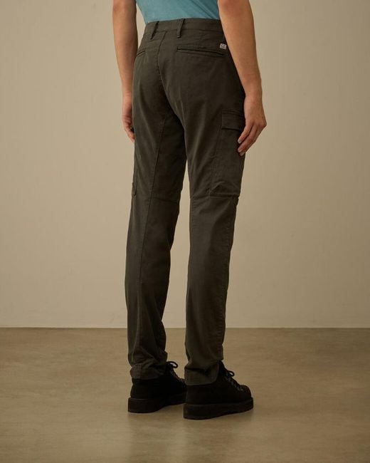 C P Company Gray Cargo-Pockets Trousers for men