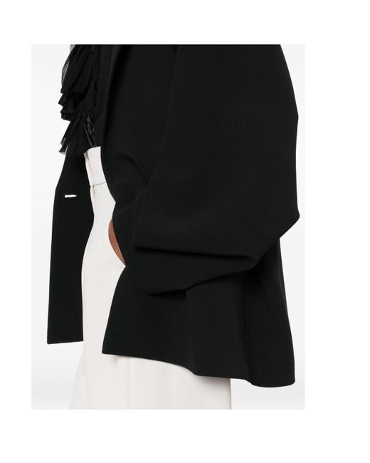 Alberta Ferretti Black Single Breasted Oversized Blazer