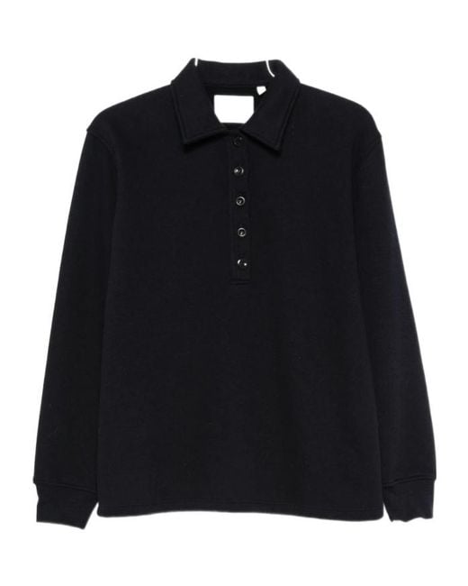Citizens of Humanity Black Long-Sleeve Polo Shirt