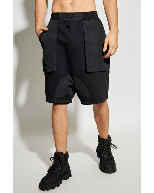DSquared² Black Drawstring Elastic Waist Shorts for men