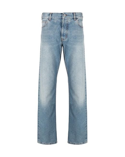 Marcelo Burlon Blue County Of Milan Logo Embroidered Jeans for men