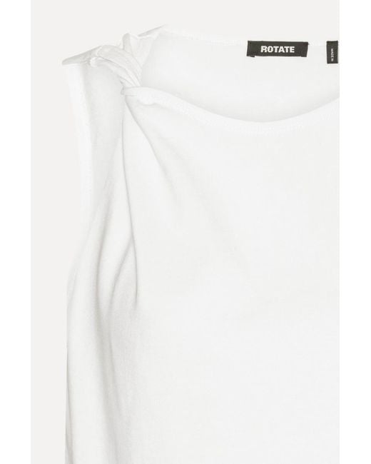 ROTATE BIRGER CHRISTENSEN White Logo Patch Sleeveless Top