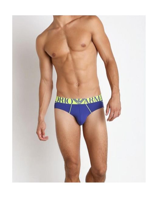 Emporio Armani Blue Logo Detail Panties for men