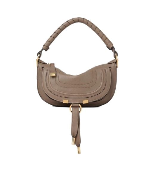 Chloé Brown Chloé Mini Marcie Shoulder Bag