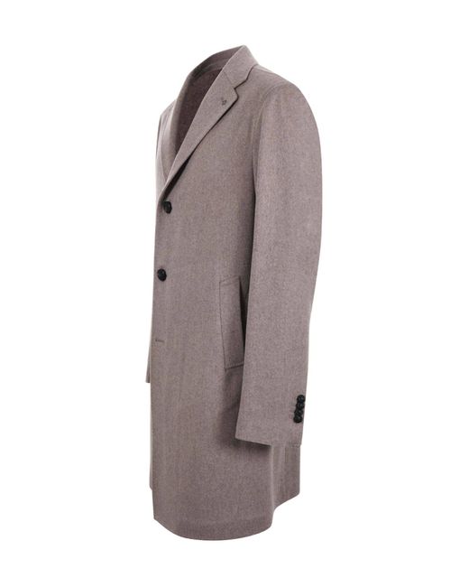 Tagliatore Gray Colorado Single-Breasted Coat for men